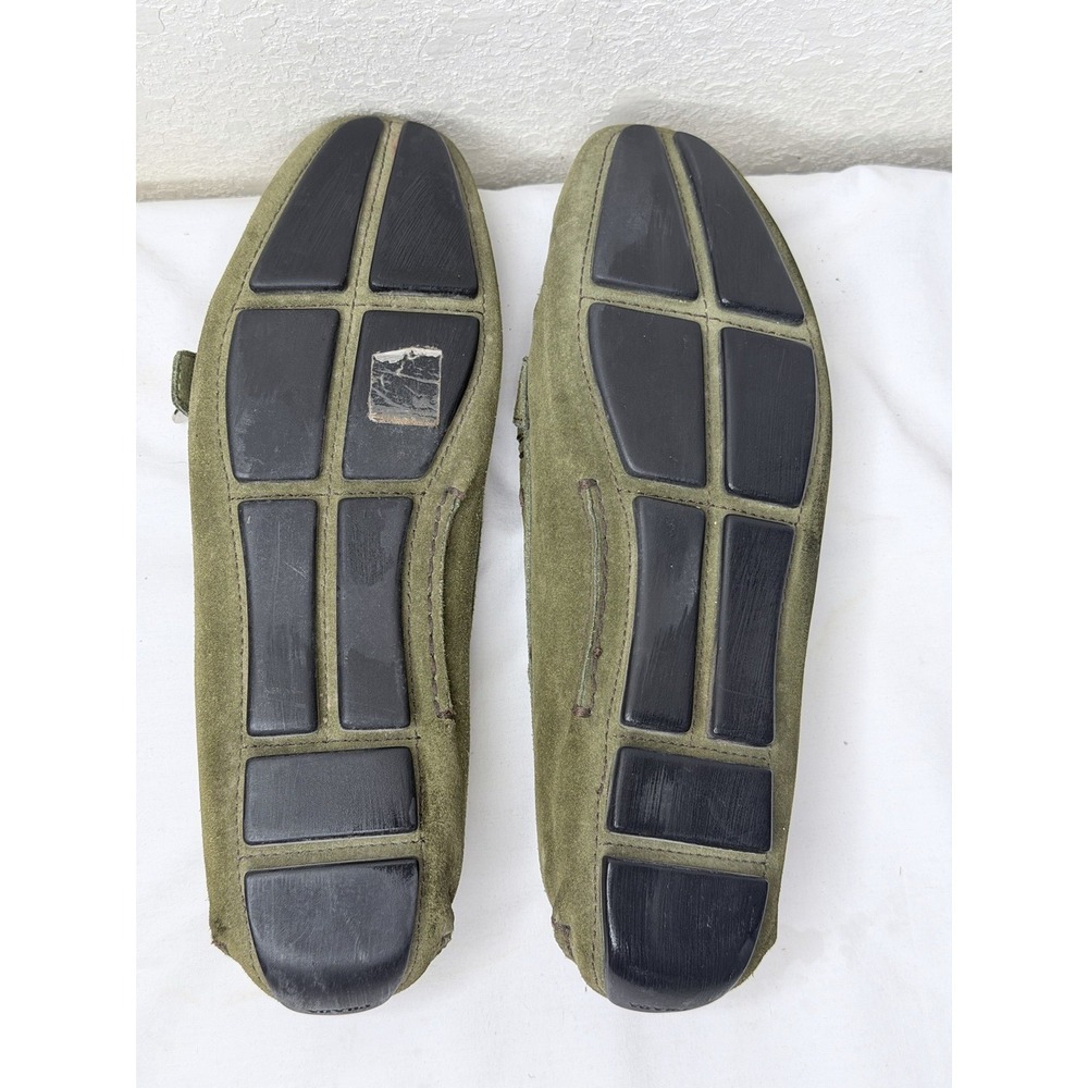 Prada Suede Driving Loafers Moccasins Shoes US 9/EU 39.5 Olive Green Old Money - Picture 6 of 16